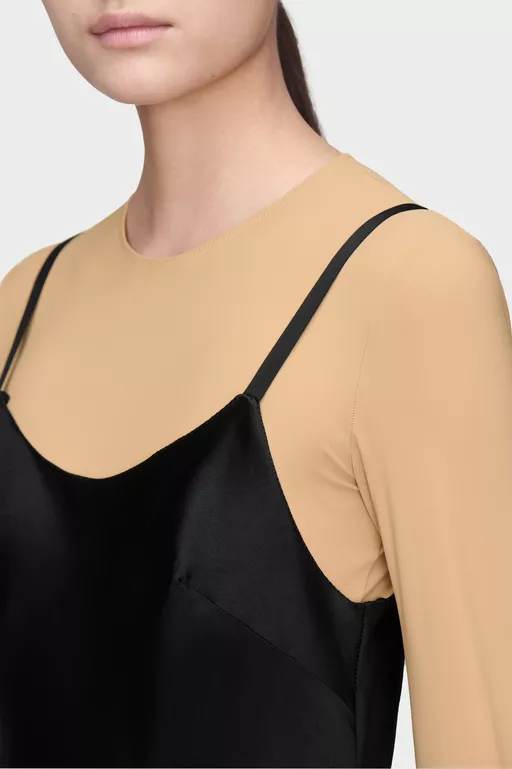 Silk Slip Mini Dress - Midi Dress
