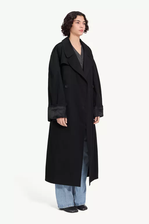 Cotton twill trench coat - Raincoats