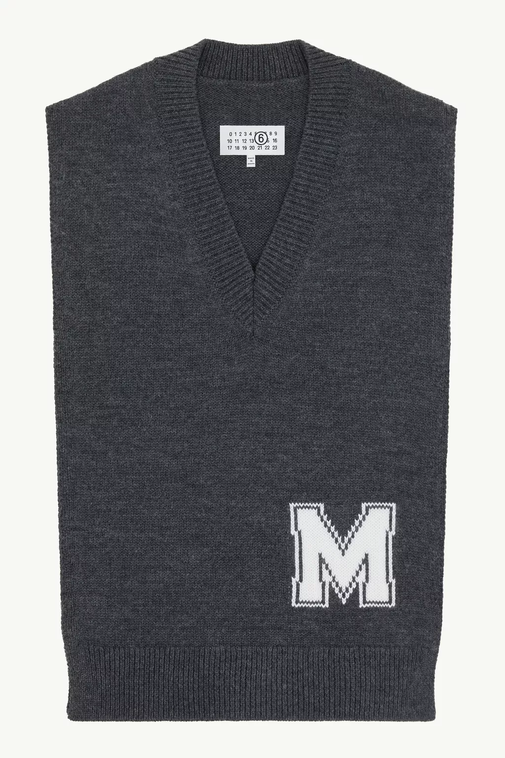 Dark grey Sleeveless knit vest | Maison Margiela Official