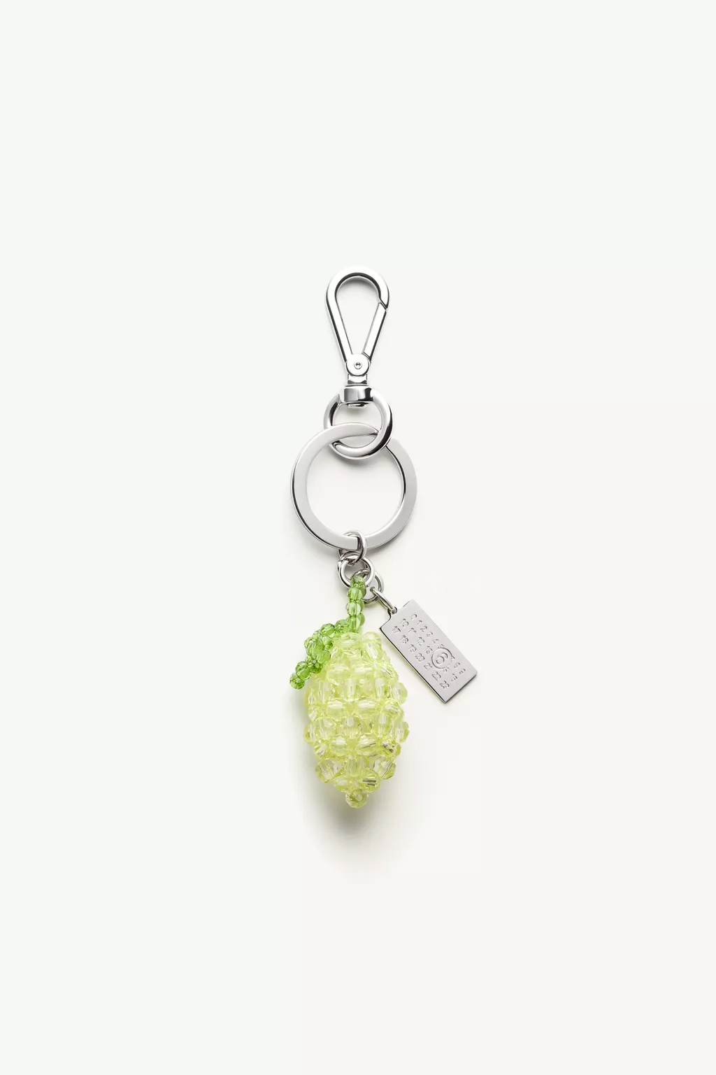 Yellow Lemon Beaded Numeric Keyring | MM6 Official