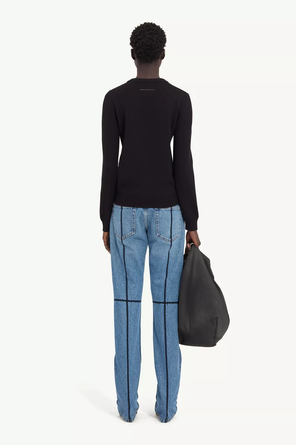 Black Wool sweater | MM6 Official
