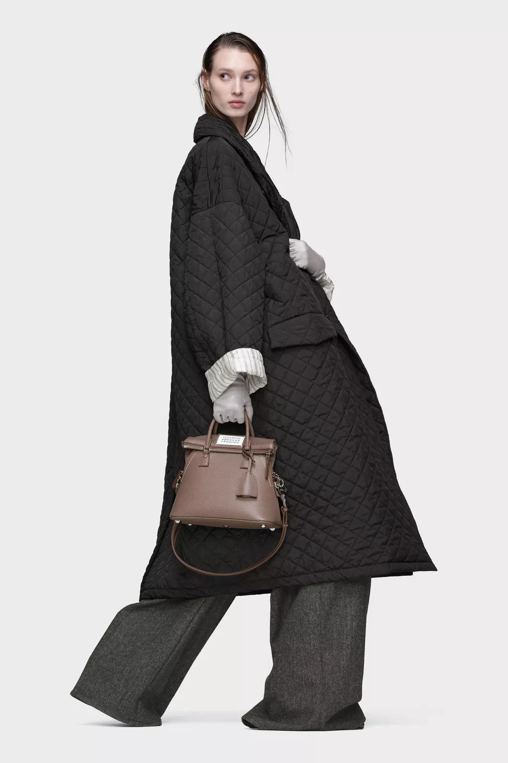 Black Quilted coat | Maison Margiela Official