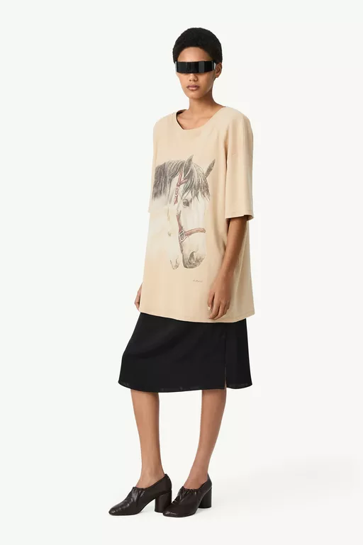 ホース ポートレート Tシャツ - Tシャツ