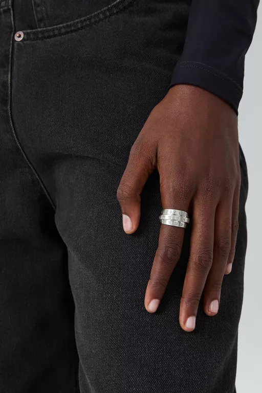 Triple Logo Numeric Signature Ring - Rings