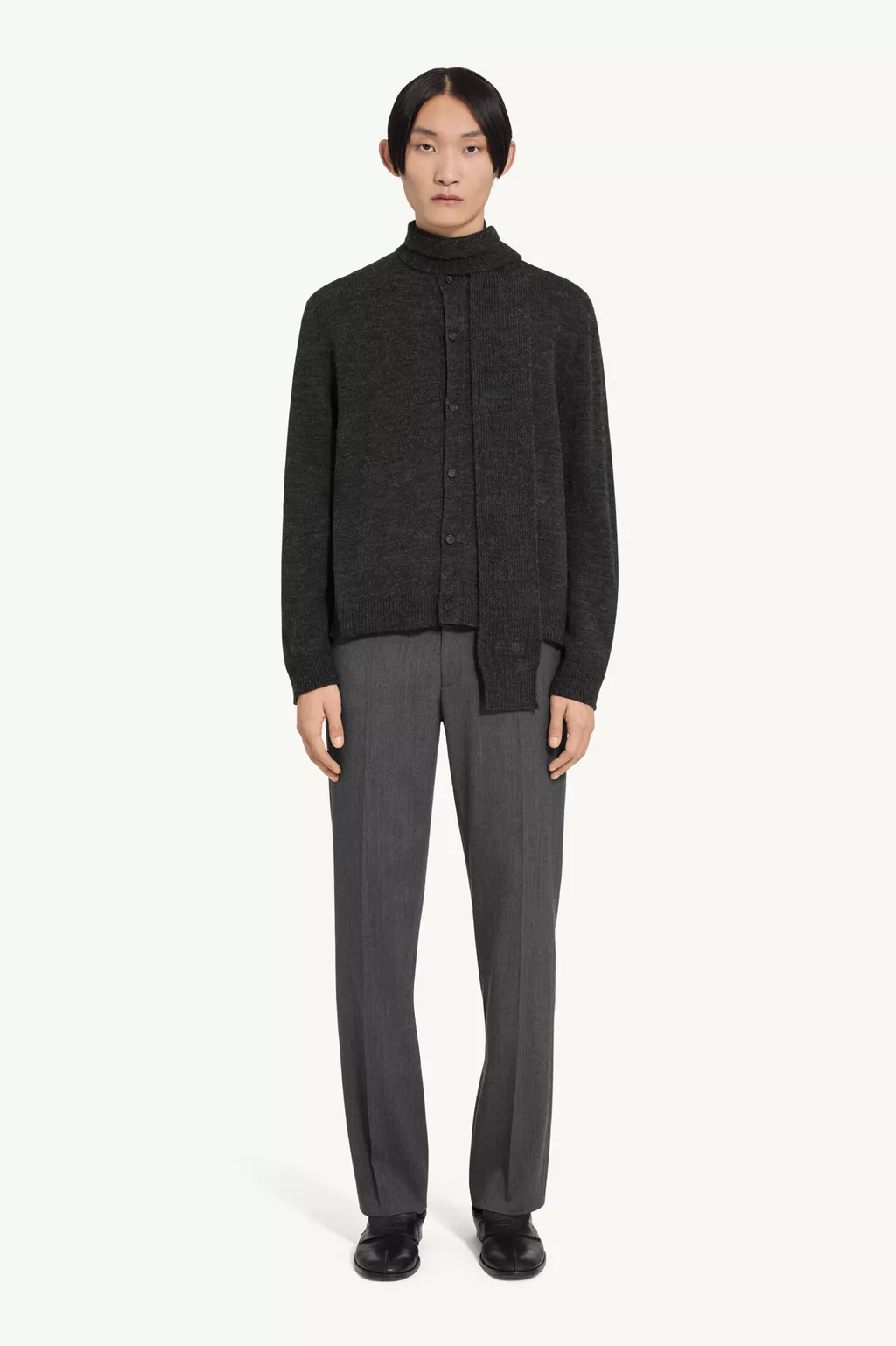 Gray Scarf knit cardigan | MM6 Official