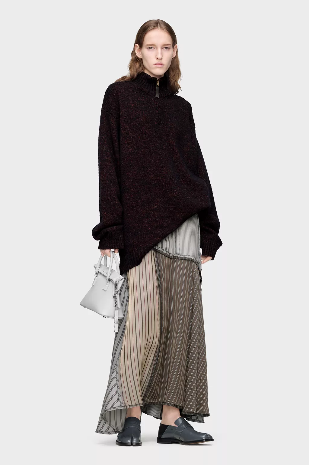 Bordeaux Half-Zip Knit Sweater | Maison Margiela Official