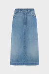 Vintage medium blue - Denim midi skirt