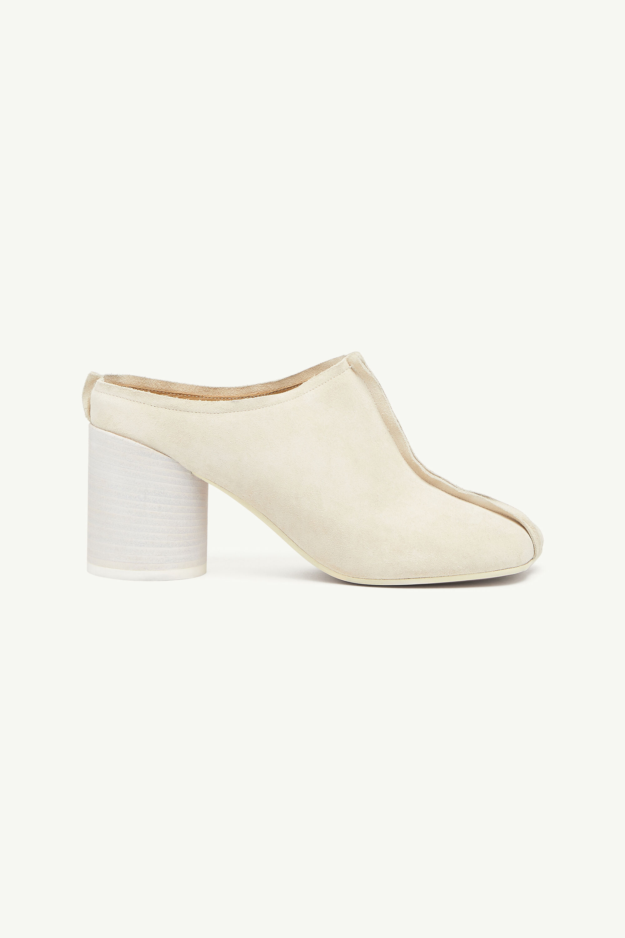 Mm6 Maison Margiela Suede Anatomic Stitch Toe Mule In Animal Print