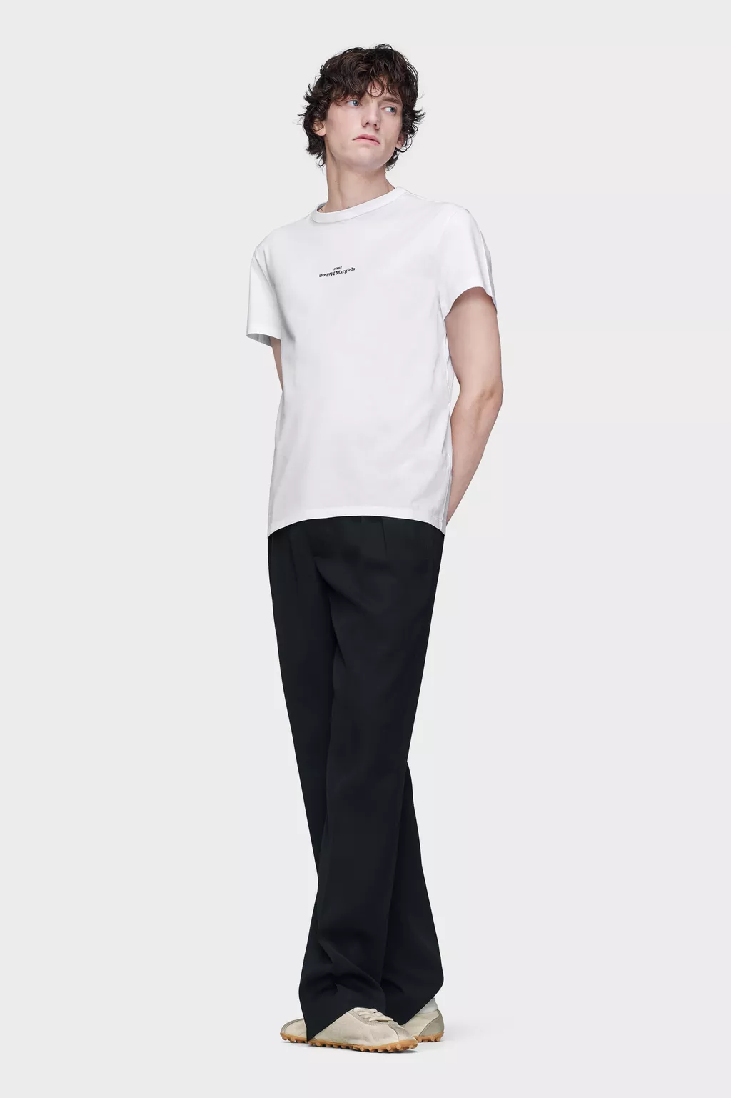 White Distorted logo T-shirt | Maison Margiela Official