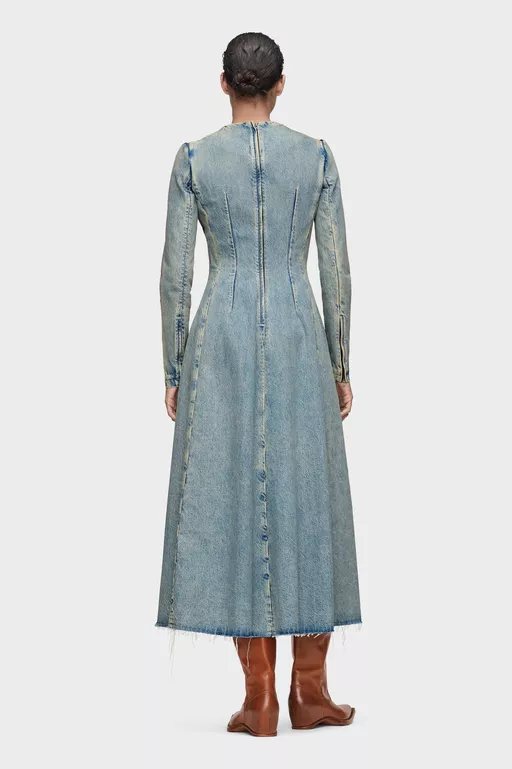 Denim Midi Dress - Midi Dress