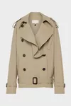 Beige rosado - Cab&aacute;n de algod&oacute;n con cuello doblado