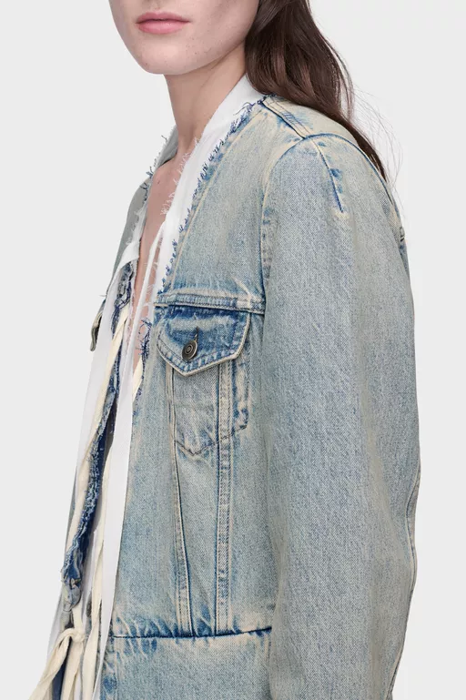 Denim Maxi Coat - Coats