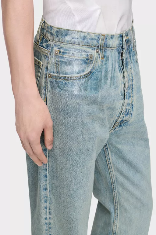 Taped Straight-leg Jeans - Denim