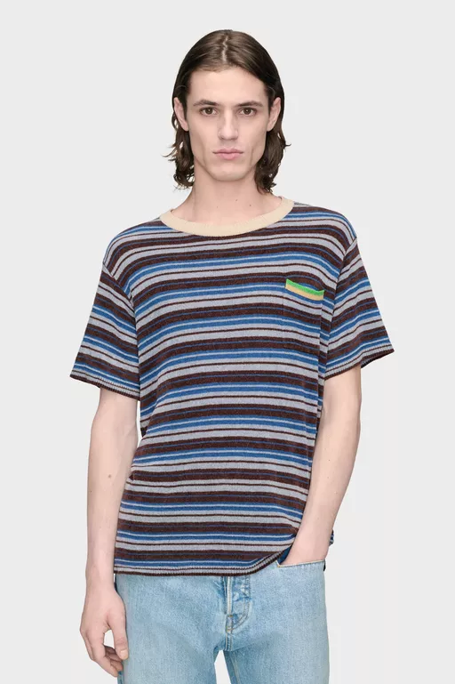 Striped Wool Crewneck Sweater - Knitwear