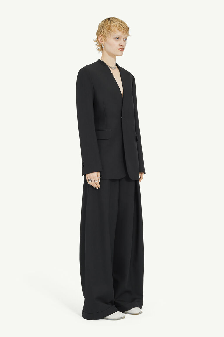 San Fitted Collarless Jacket