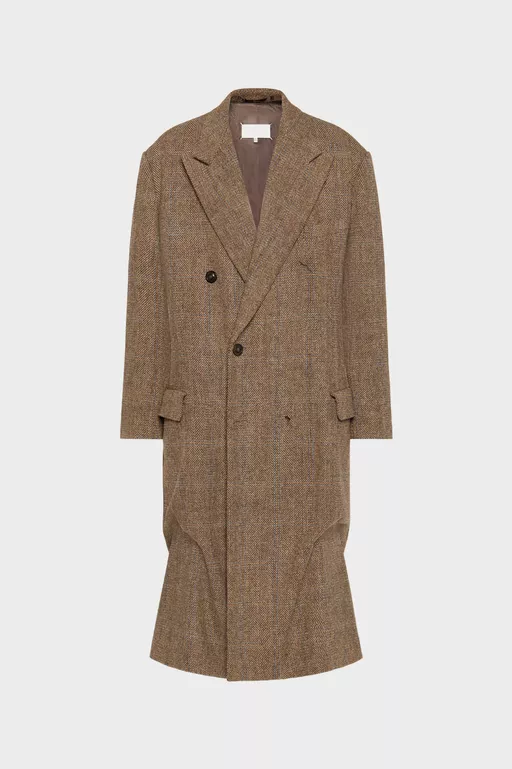 Double-breasted wool coat