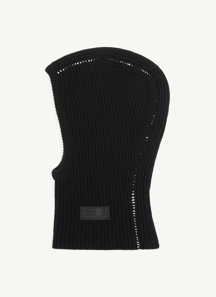 Ribbed wool balaclava