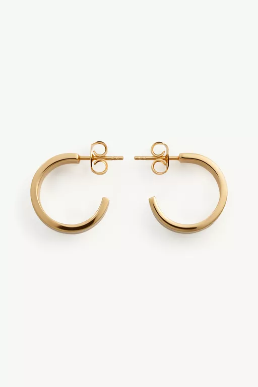 Gold numeric hoop earrings - Earrings