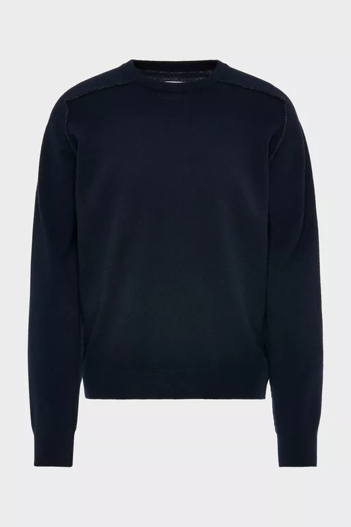 Virgin Wool Crewneck Sweater - Knitwear