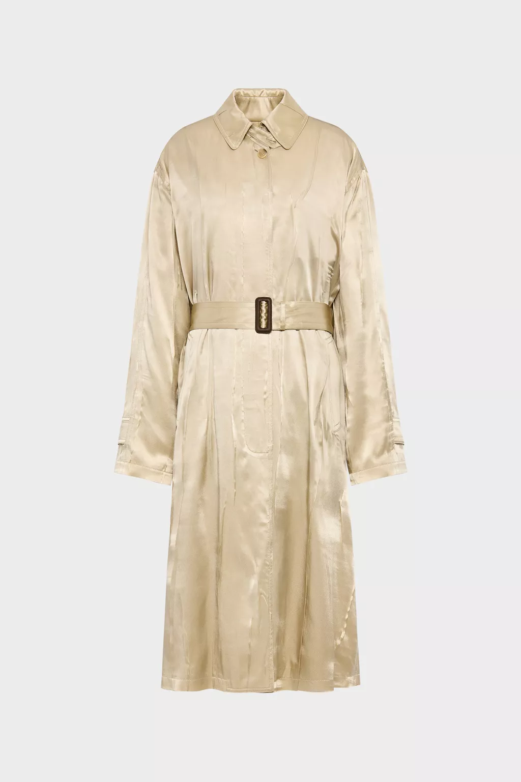Maison Margiela トレンチコート ウォッシュド サテン トレンチコート ブラウン | Maison Margiela公式