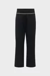 Noir - Pantalon ample en coton cir&eacute;