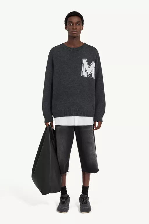 2-in-1 Strickpullover im College-Stil - Strickwaren