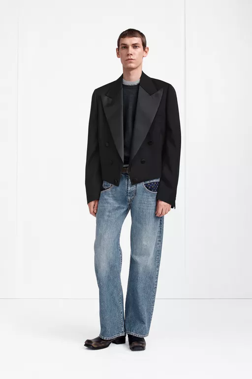 Kurzer zweireihiger Smoking-Blazer - Jacken