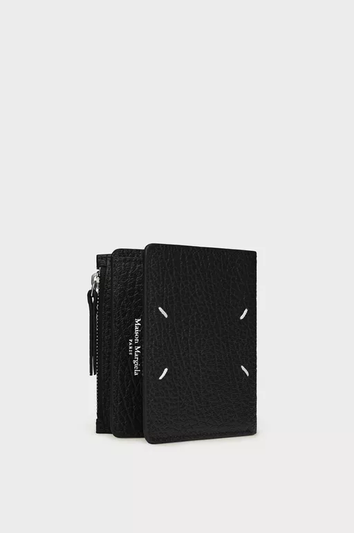 Leather flap wallet