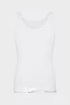 Wei&szlig; - Taped Tanktop aus Baumwolle