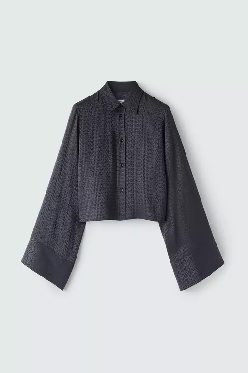 Viscose blend jacquard shirt - Shirts