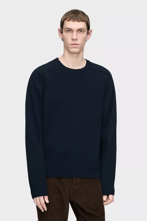 Virgin Wool Crewneck Sweater - Knitwear