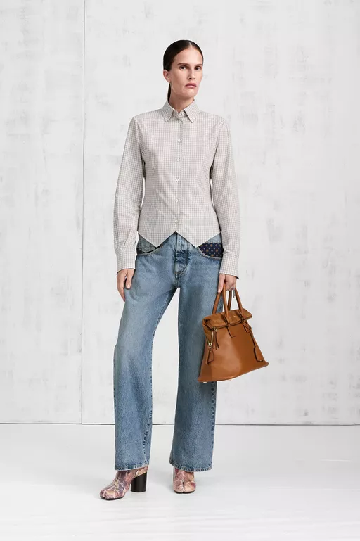 Check Cotton Swallowtail Shirt - Shirts