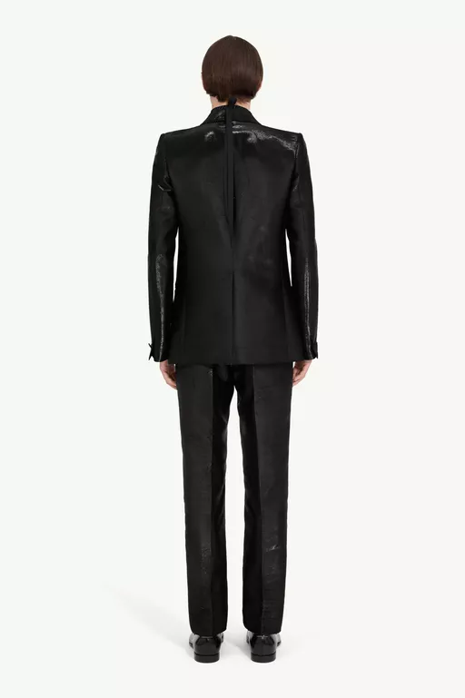 Distressed jacquard suit jacket - Jackets