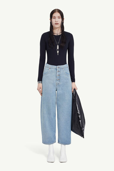 Mid-rise cropped jeans - Denim - Image 1