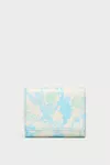 Light Blue - Leather Tri-Fold Wallet