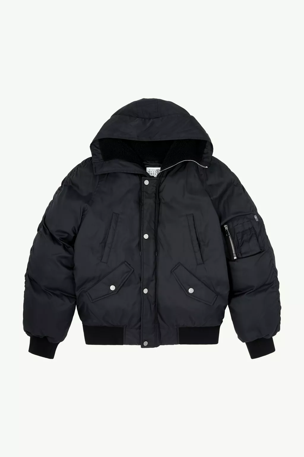 Black Hooded bomber jacket | MM6 Official