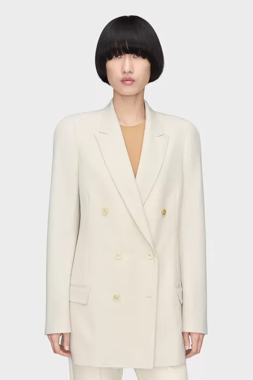 Wool Double-Breasted Blazer - Jackets