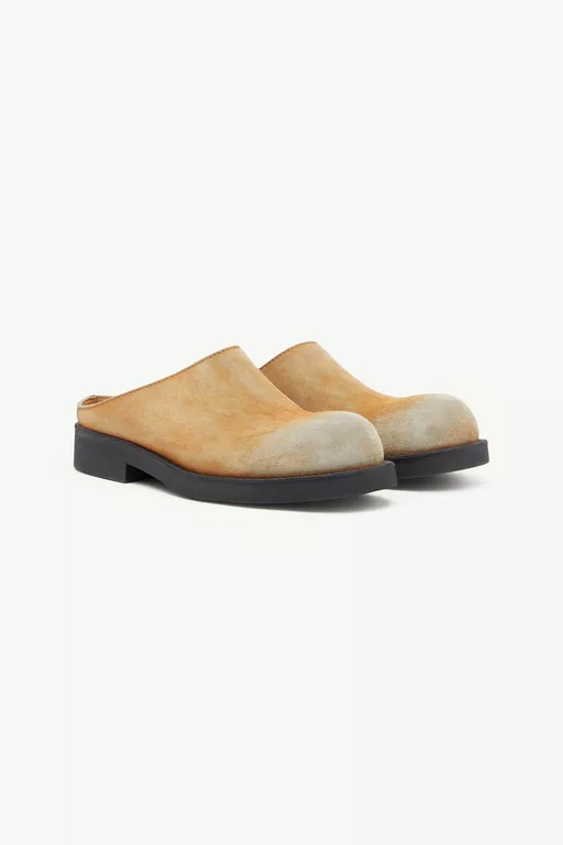 Washed suede Biker mules - Slippers