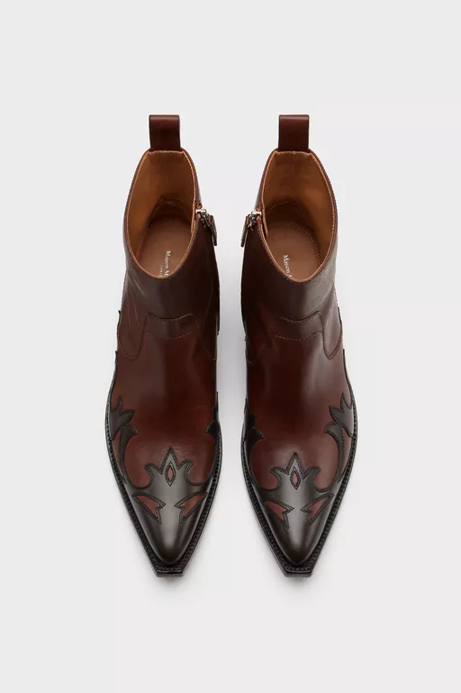 Heel-less Western Flame Boot - Ankle Boots