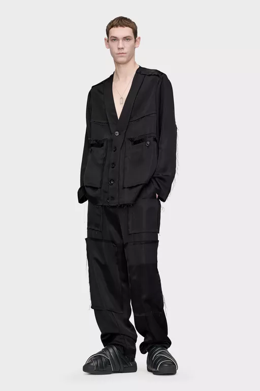Patchwork Satin Jacket - Jackets