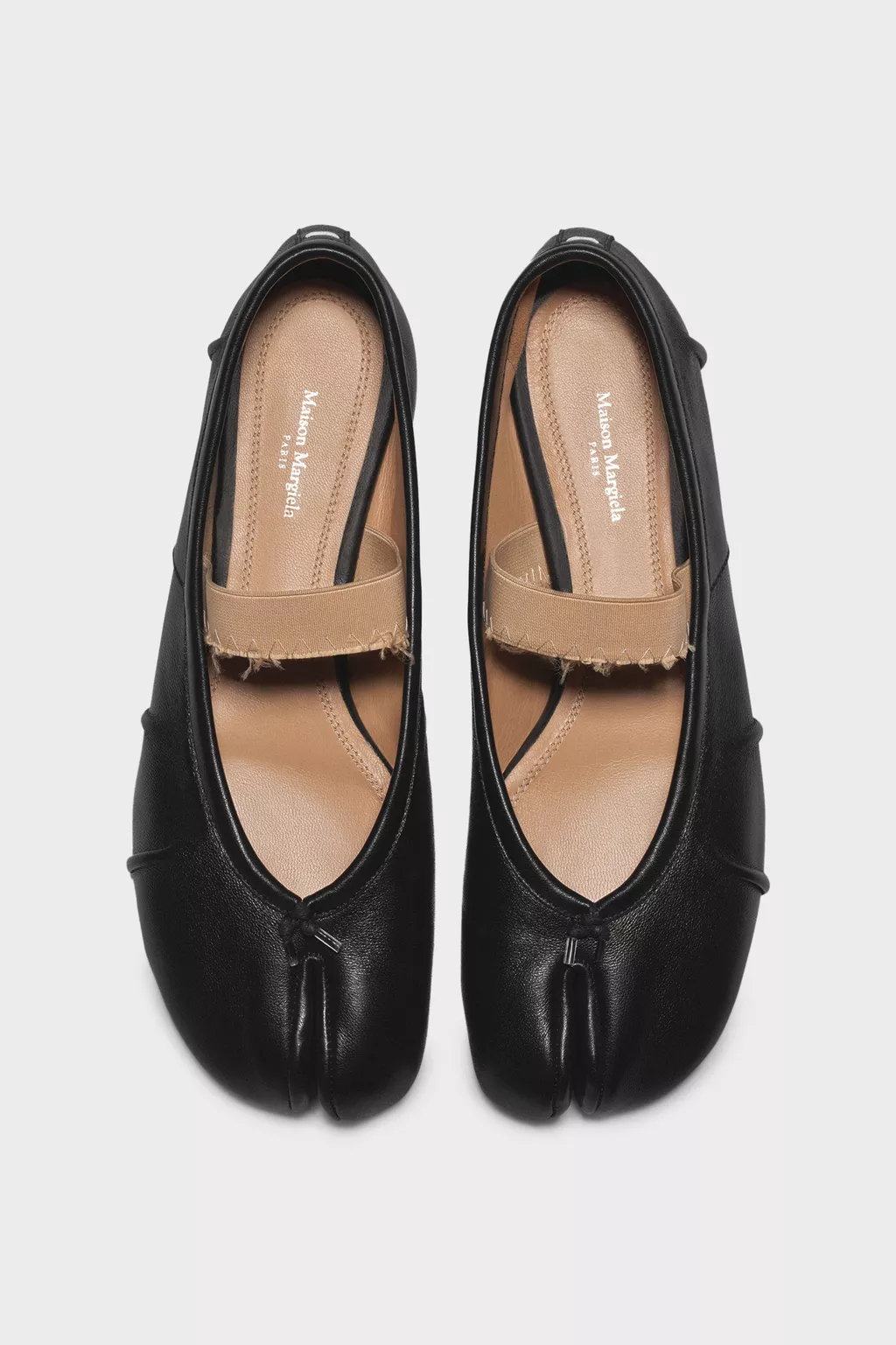 Black Tabi elastic band ballerina | Maison Margiela Official