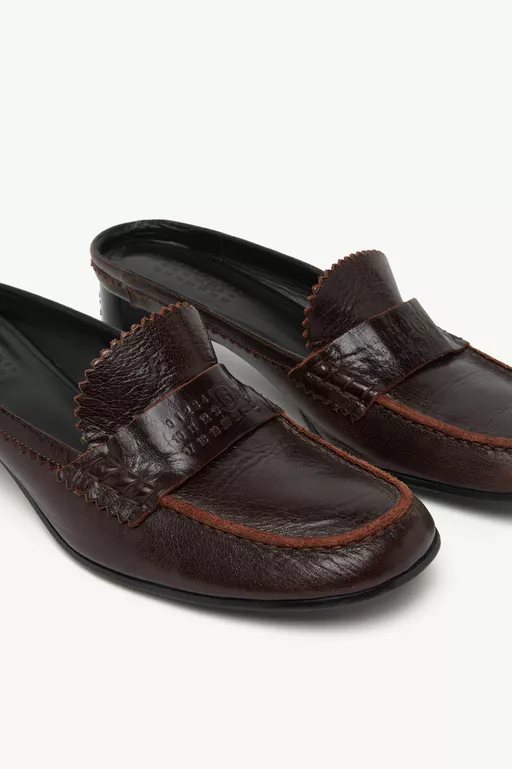 Swing toe leather loafer - Slippers