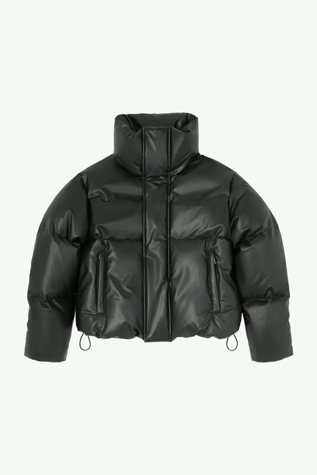 mm6 オーバーサイズコクーンコート フェイクレザー ジャケット パデッド フェイクレザージャケット