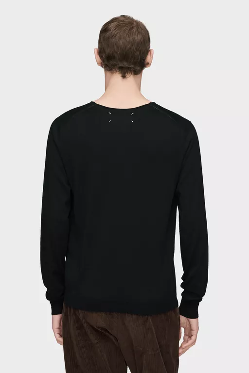 Cotton V-Neck Sweater - V-neck
