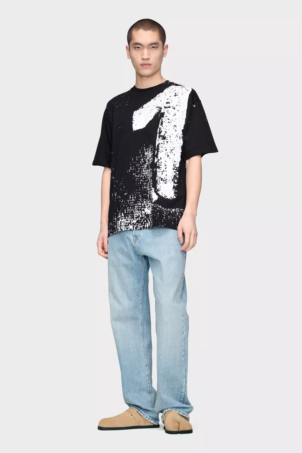 Black 10 Print Cotton T-Shirt | Maison Margiela Official