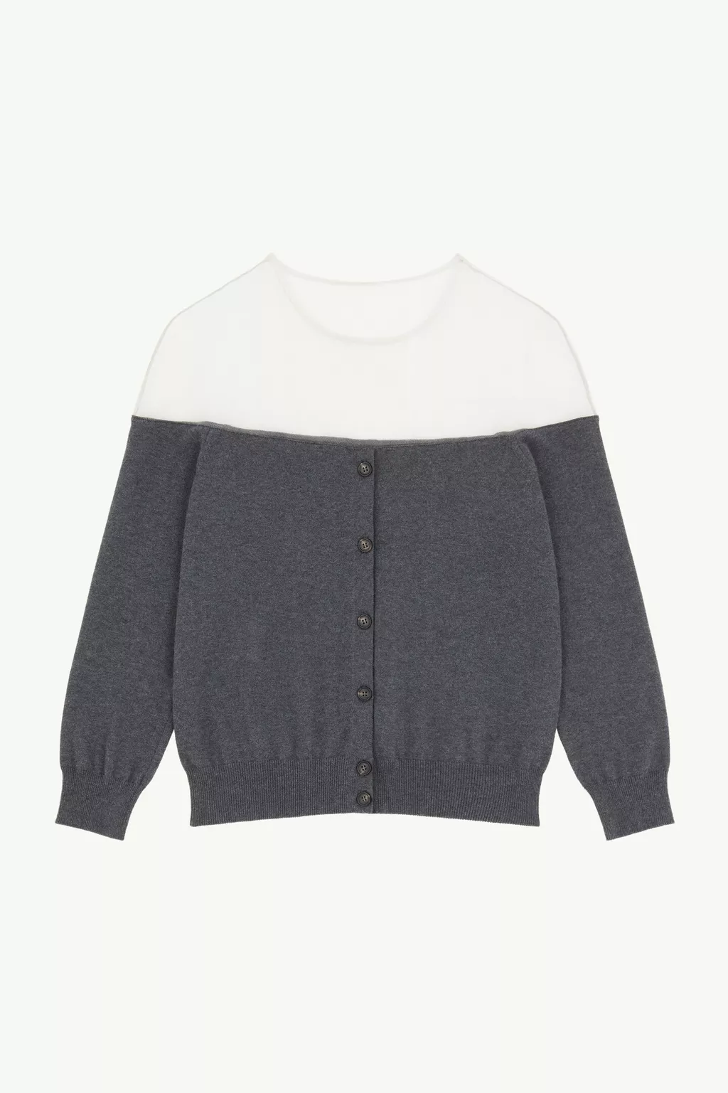 Gray Knit Cardigan | MM6 Official