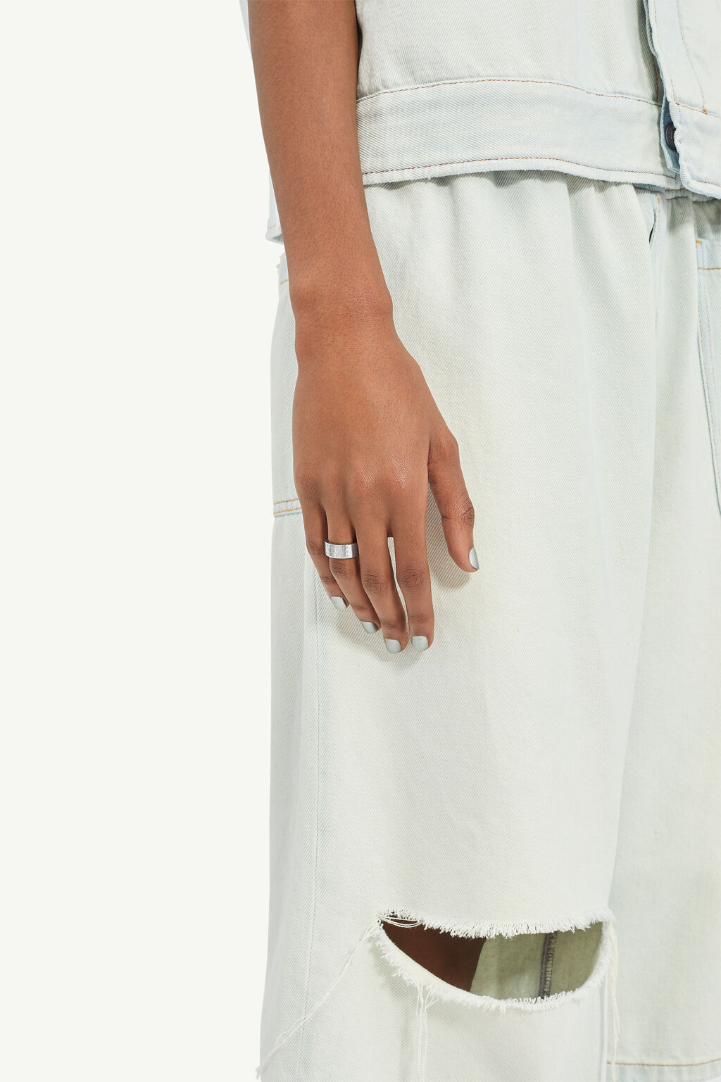 Mm6 Rings Set Numeric Minimal Signature Ring Gray | MM6 Official