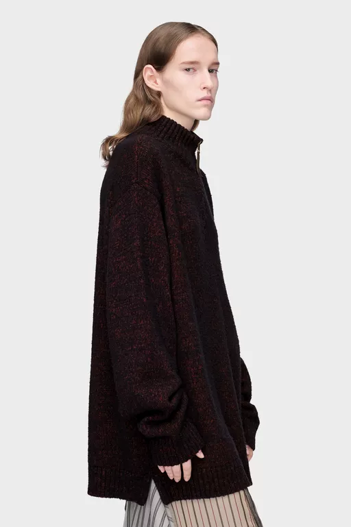 Half-Zip Knit Sweater - Knitwear
