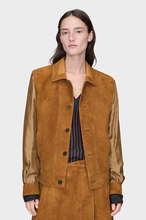 Suede Leather Jacket - Jackets