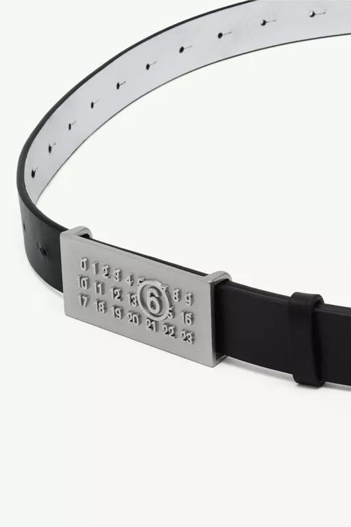 Numeric buckle leather belt - Belts